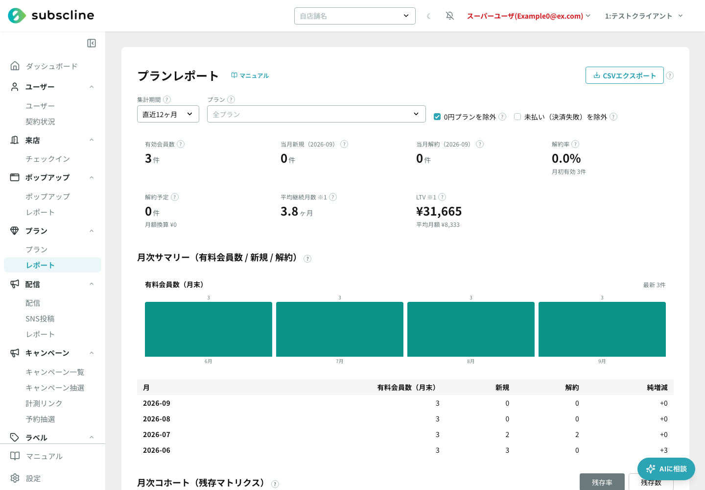 プランレポート