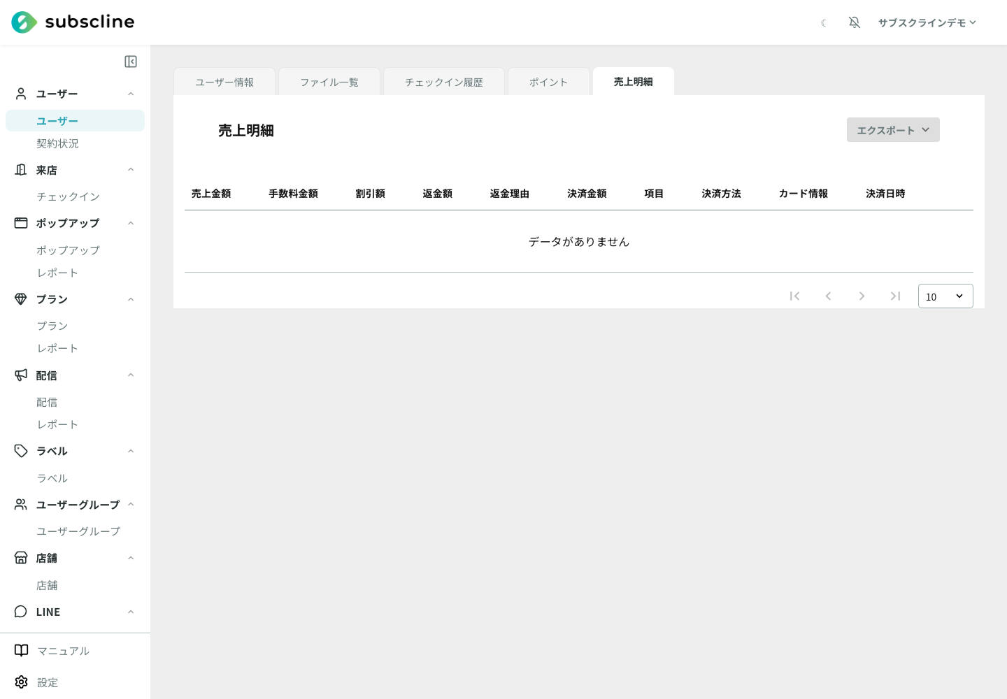 売上明細タブ